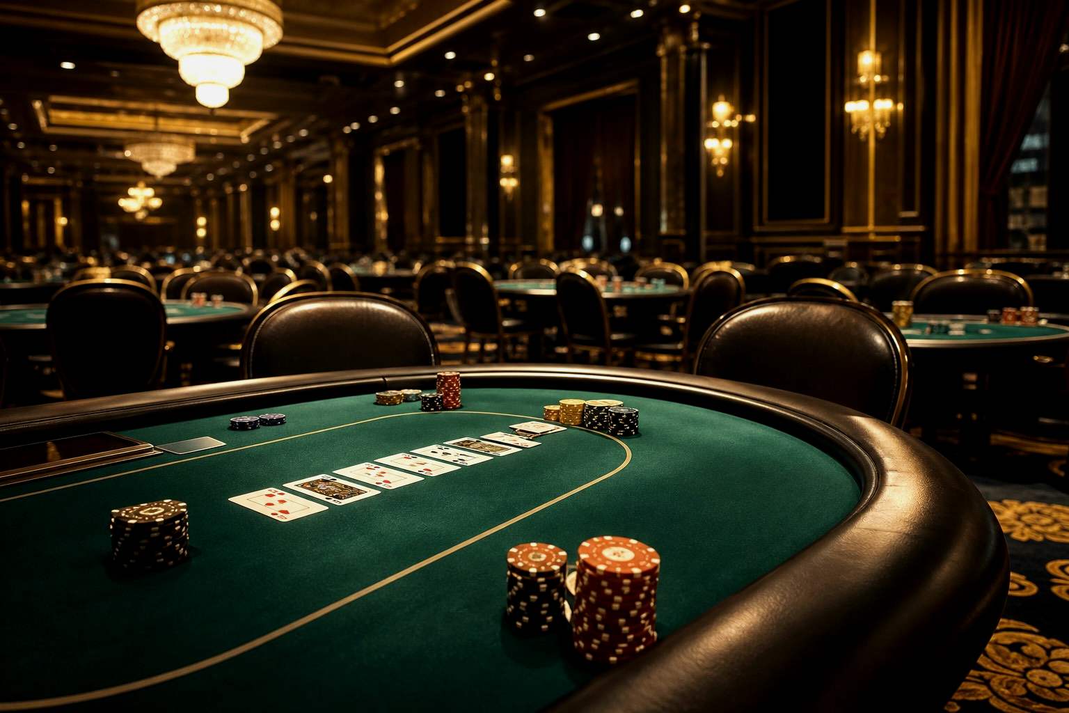 Poker tournament room